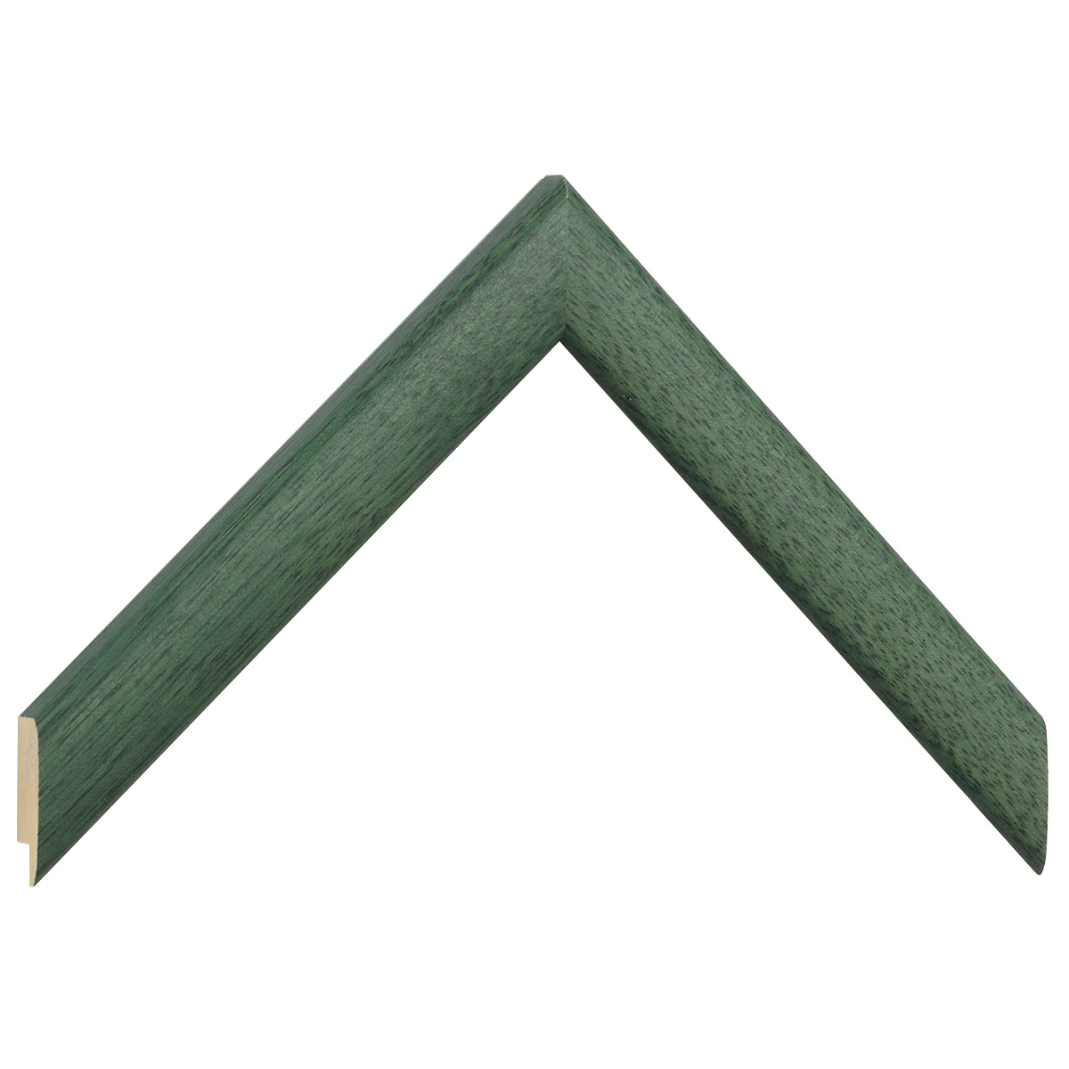 Moulding ayous, width 23mm height 13 - matt green - Sample