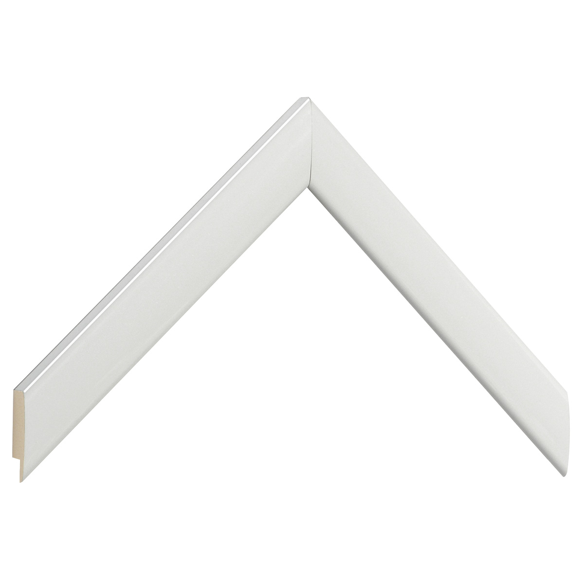 Moulding ayous, width 23mm height 13 - glossy white - Sample