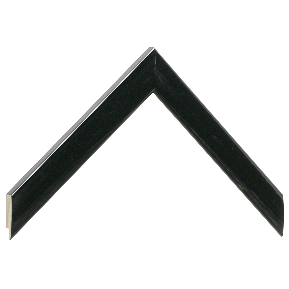 Moulding ayous, width 23mm height 13 - glossy, black - Sample