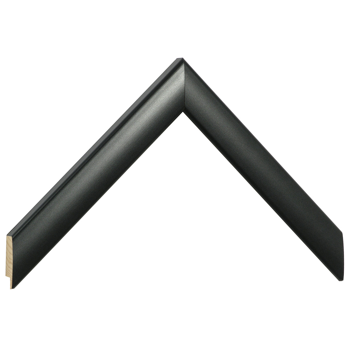 Moulding ayous, width 23mm height 13 - matt, black - Sample