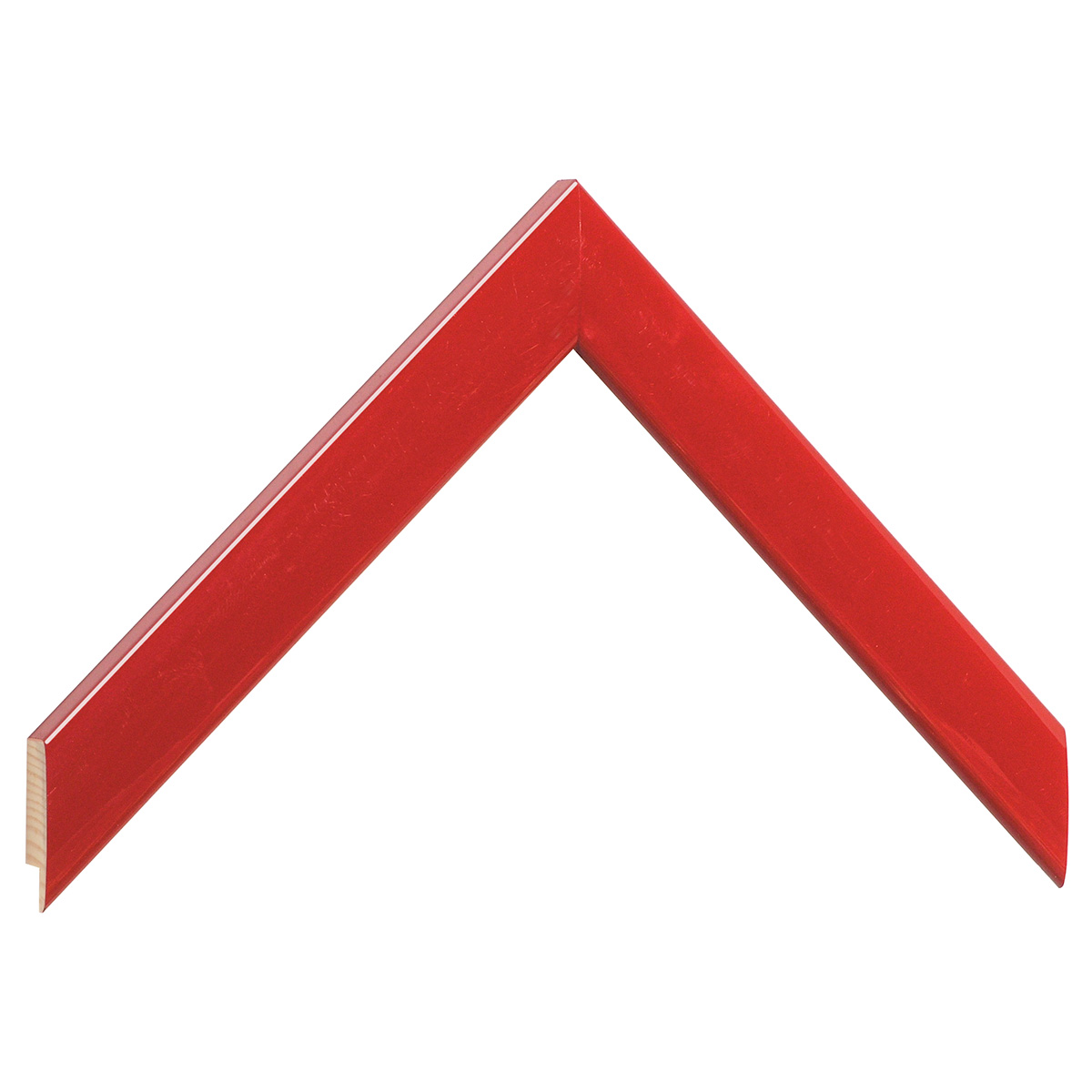 Moulding ayous, width 23mm, height 13 - Glossy Red - Sample