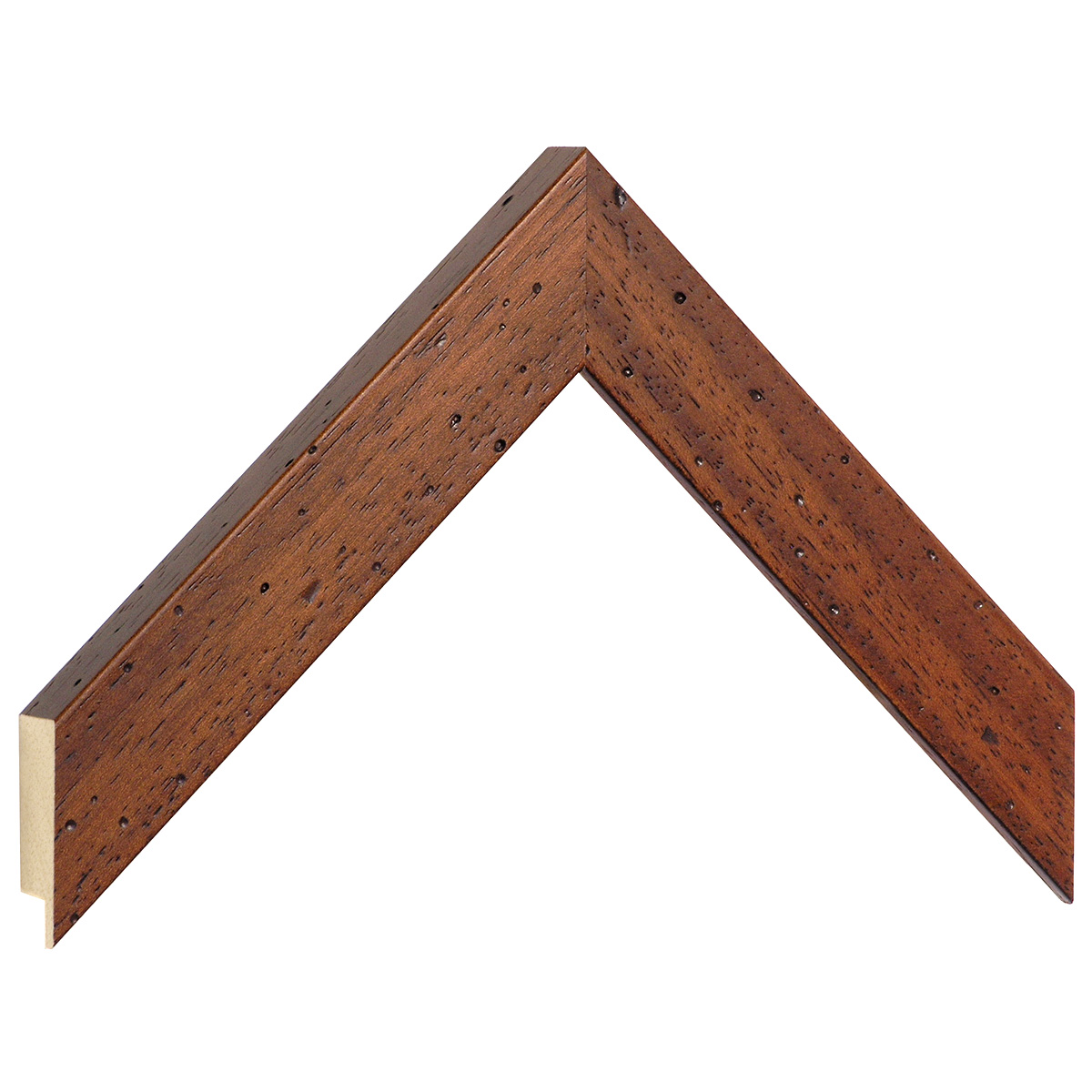 Moulding ayous, width 30mm, height 20 - Wormhole effect walnut - Sample