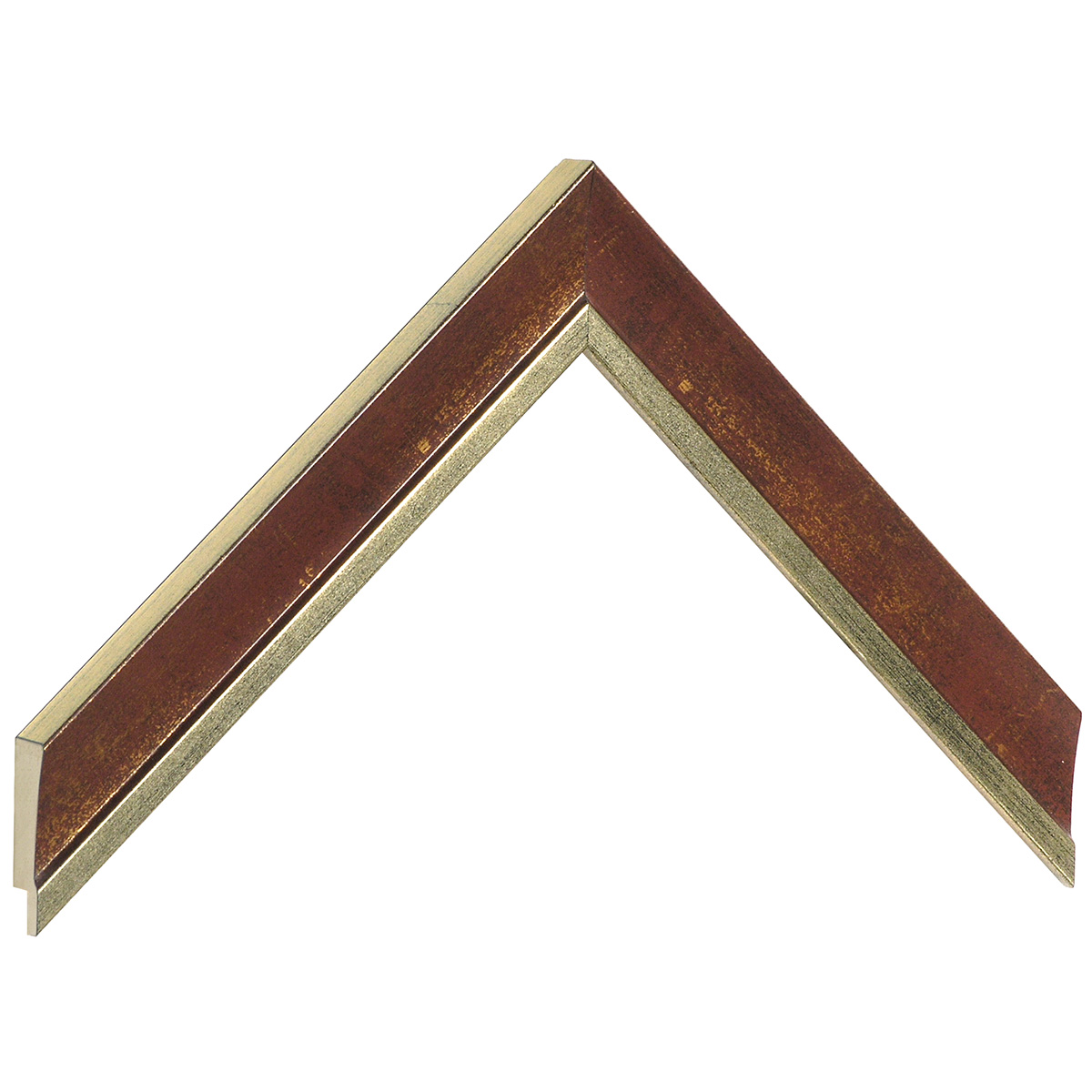 Moulding ayous jointed - Width 25mm - Gold with red band - Sample