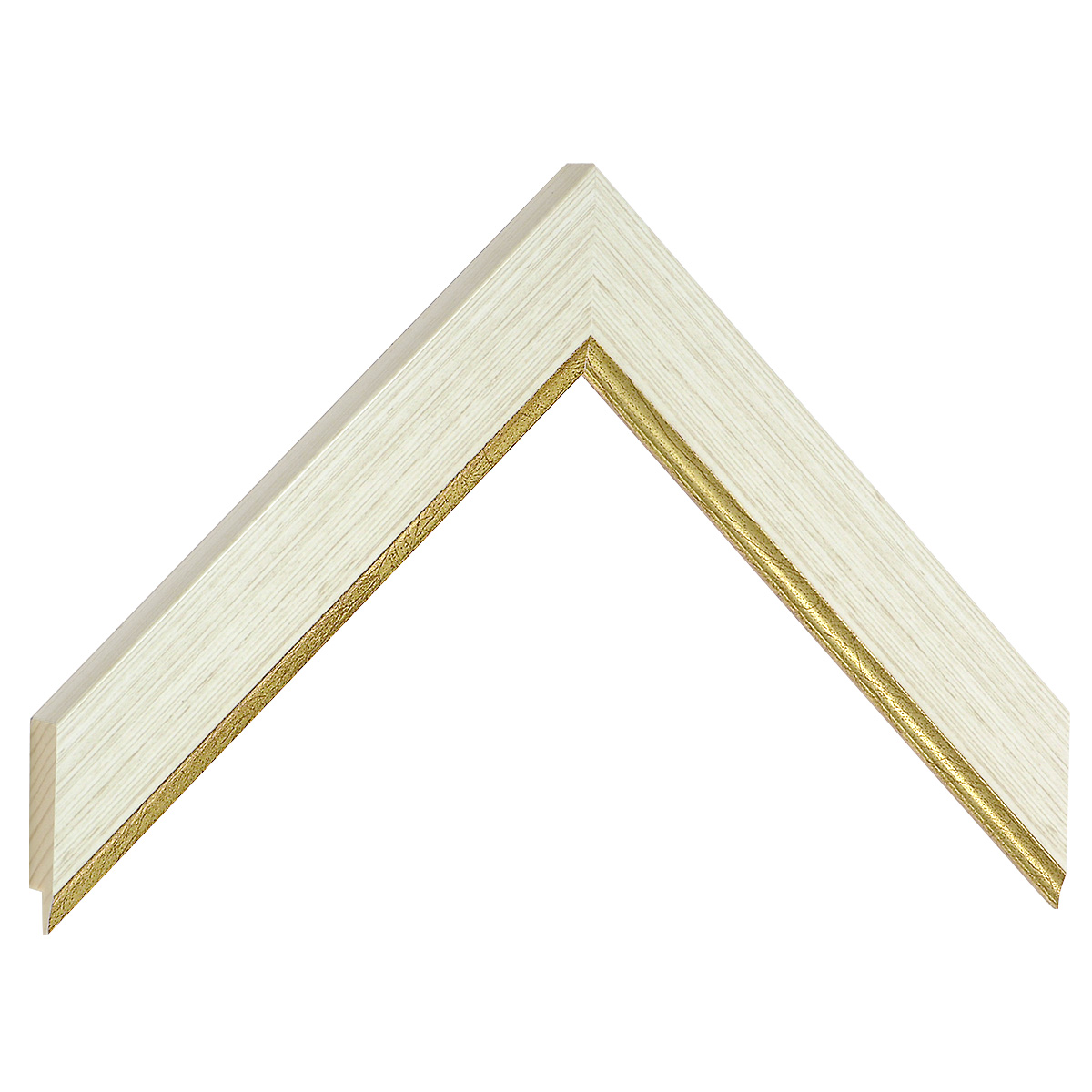 Liner finger-jointed pine 28mm - Cream, gold sight edge - Sample