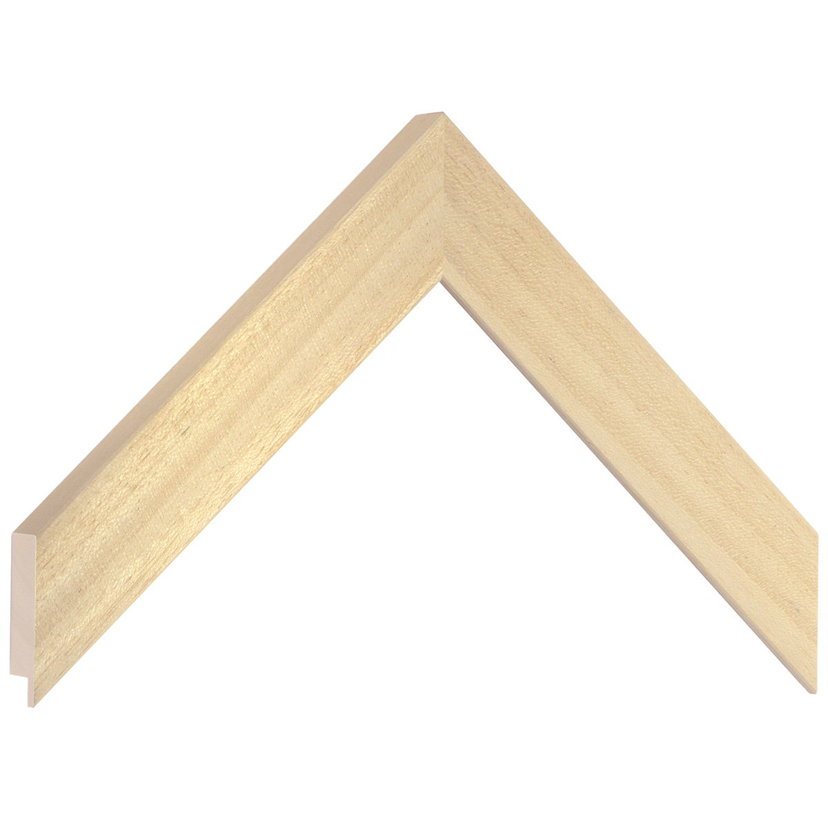 Moulding ayous, width 30mm, height 20mm, bare timber - Sample