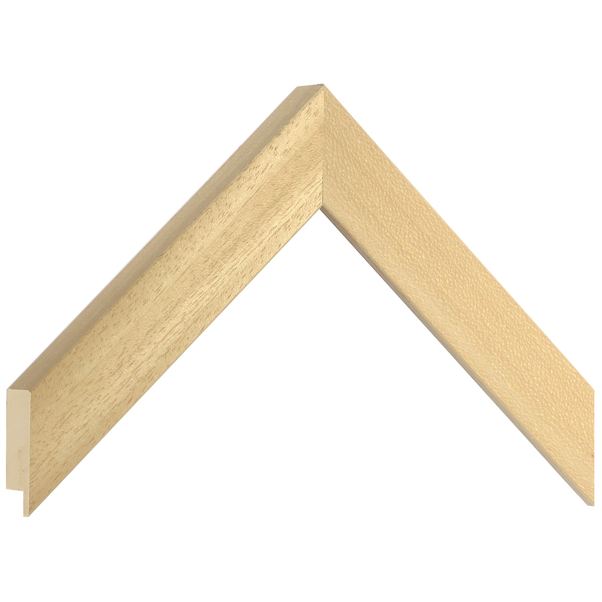 Moulding ayous, width 30mm, height 25mm, bare timber - Sample