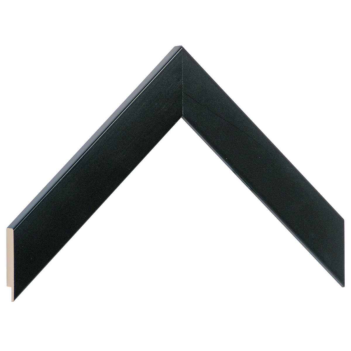 Moulding ayous, width 30mm height 14 - matt black - Sample