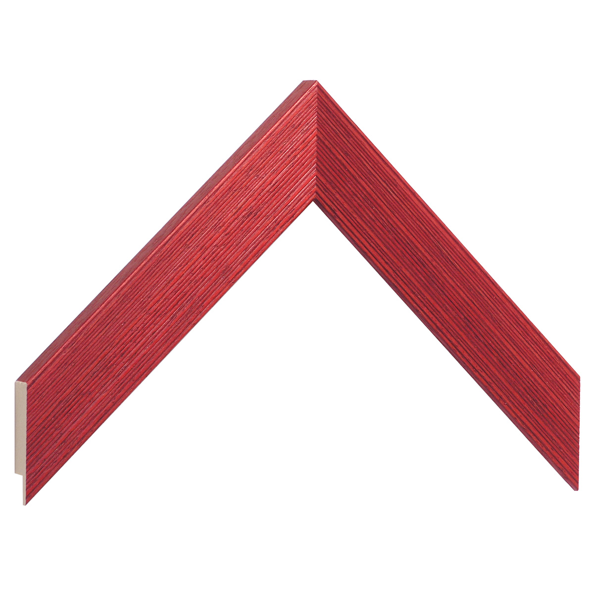 Moulding ayous, width 30mm height 14 - streaked red finish - Sample