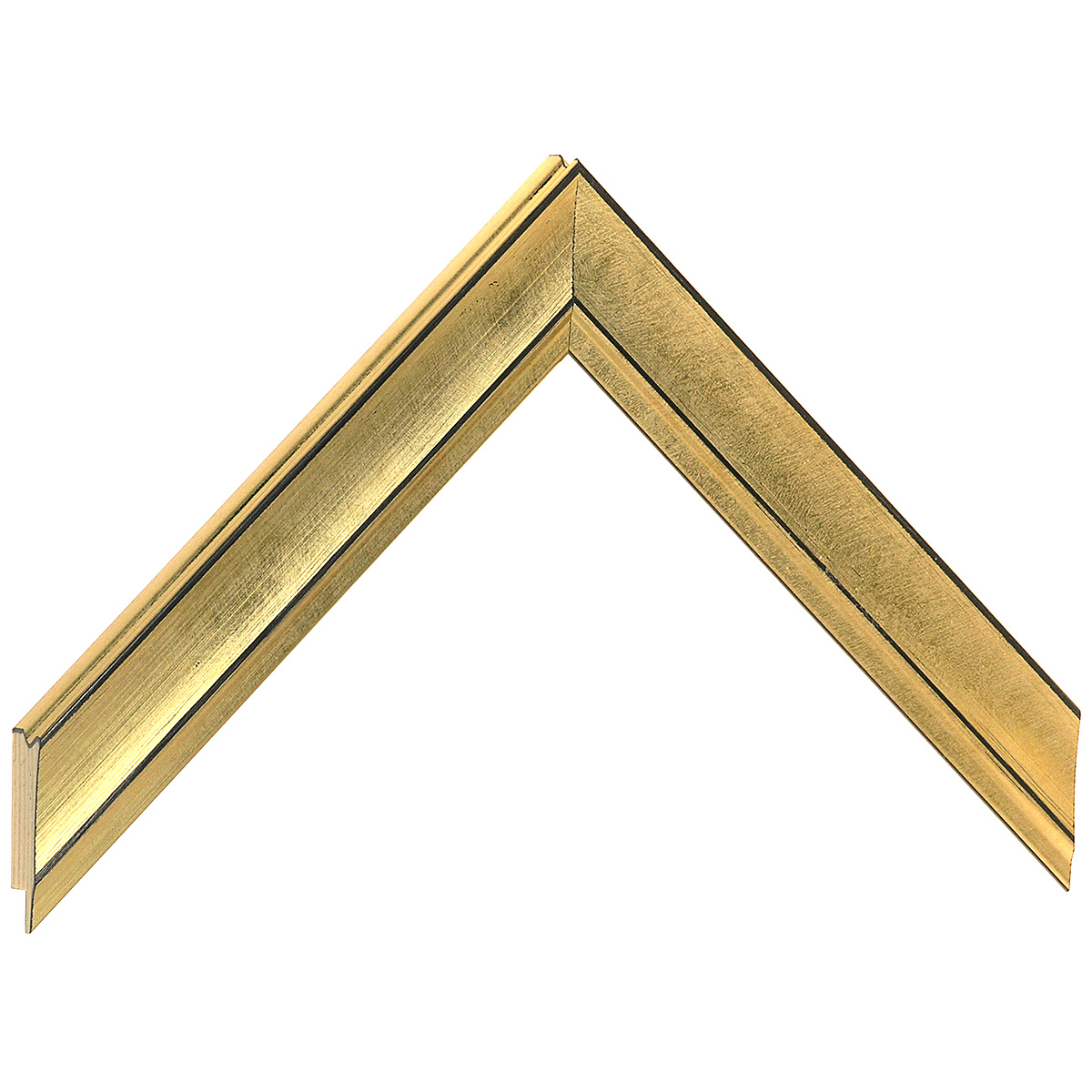 Moulding finger-jointed pine, width 26mm, height 14 - Gold - Sample