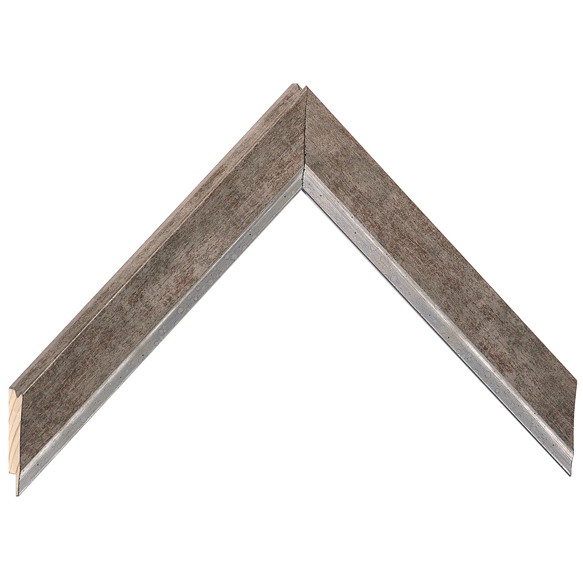 Moulding finger-jointed pine, width 26mm, height 14 - Smoke gray - Sample