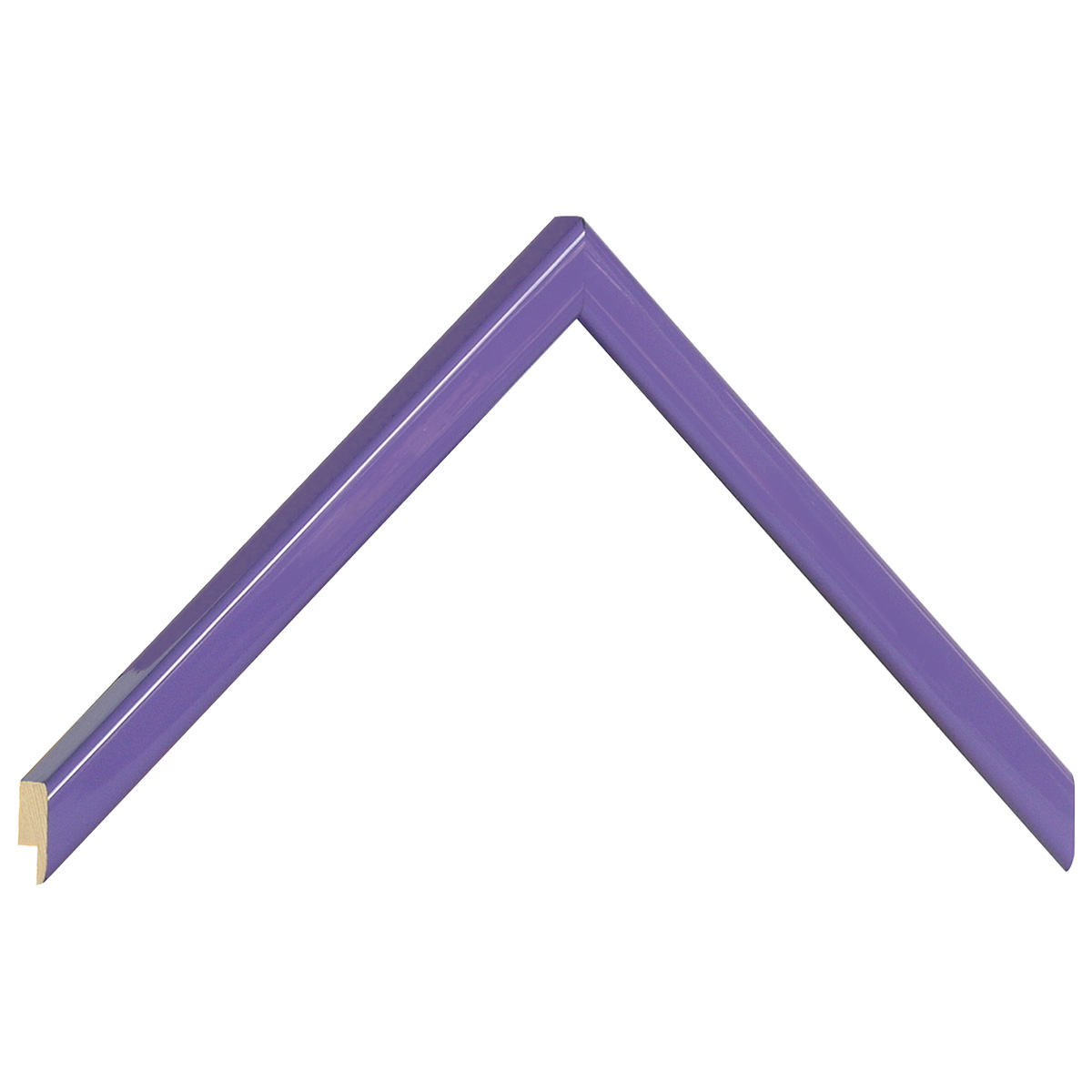 Moulding finger-jointed pine, width 14mm, height 14 - Glossy Purple - Sample