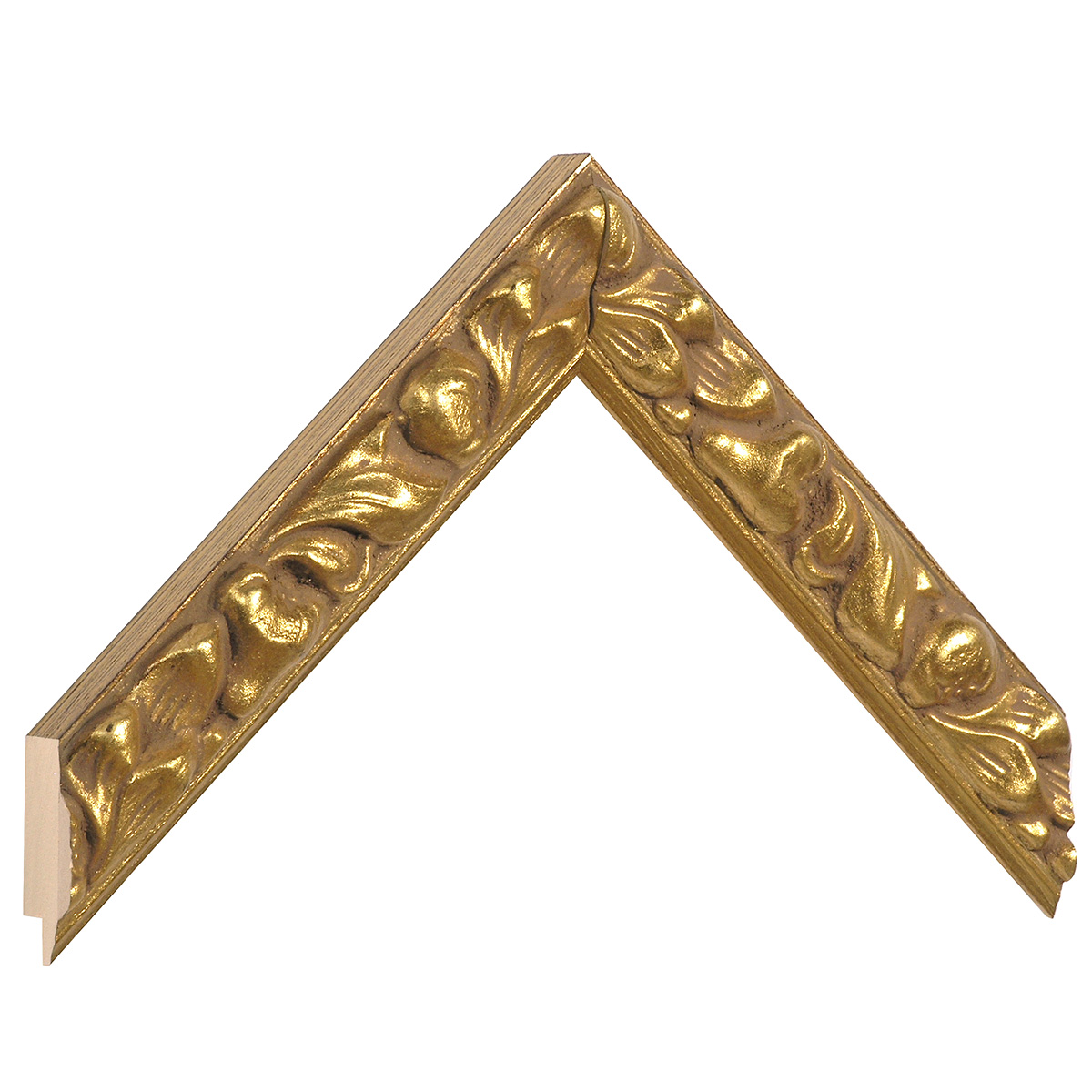 Moulding ayous 29mm - gold, embossed floral decorations - Sample