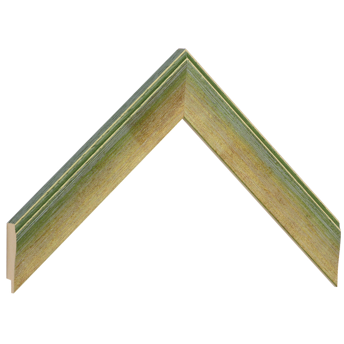 Moulding fir 30mm - green colour streaked - Sample