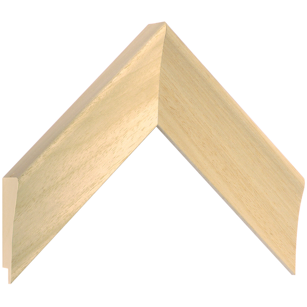 Moulding ayous, width 50mm, height 33mm, bare timber - Sample