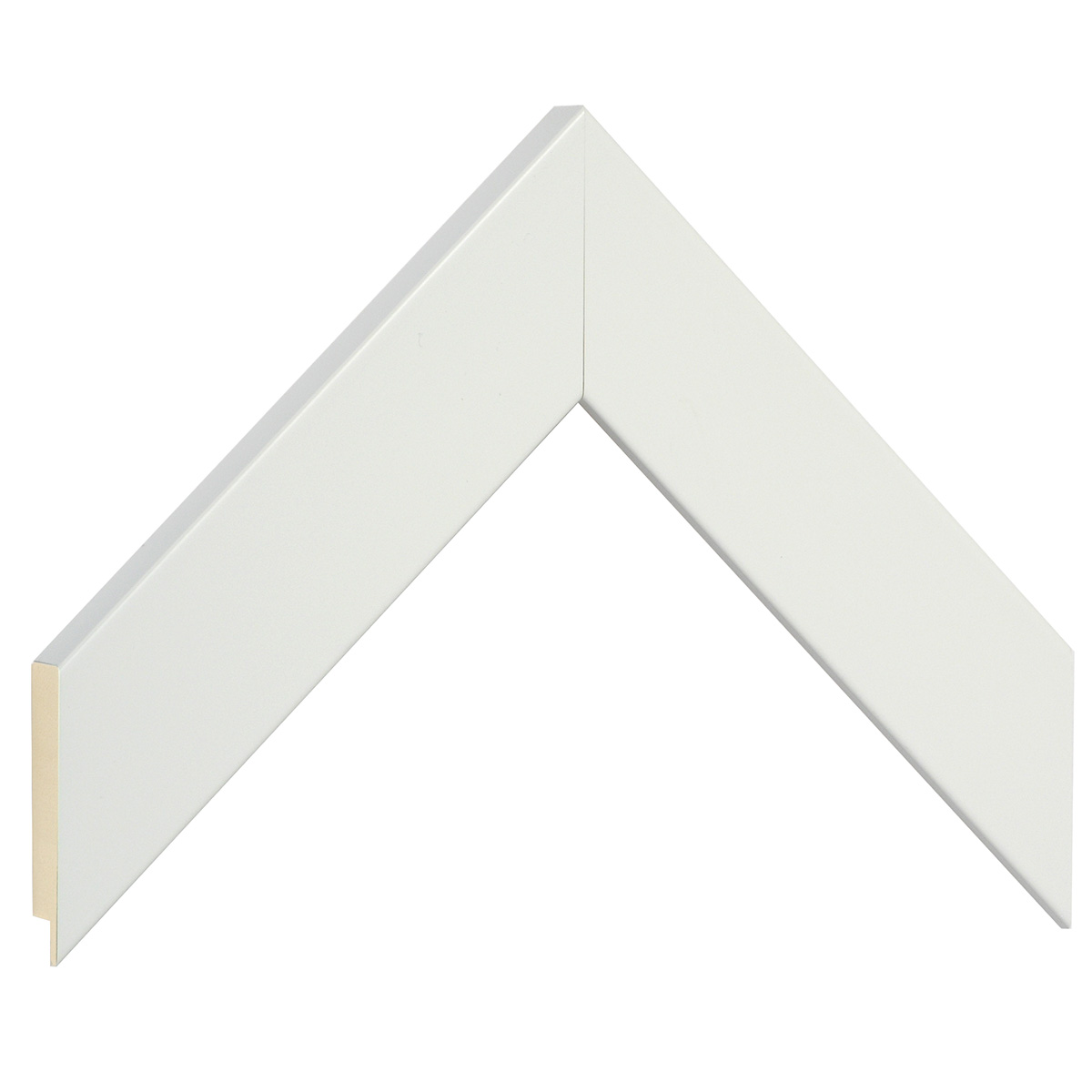 Moulding ayous, width 40mm height 16 - matt white - Sample