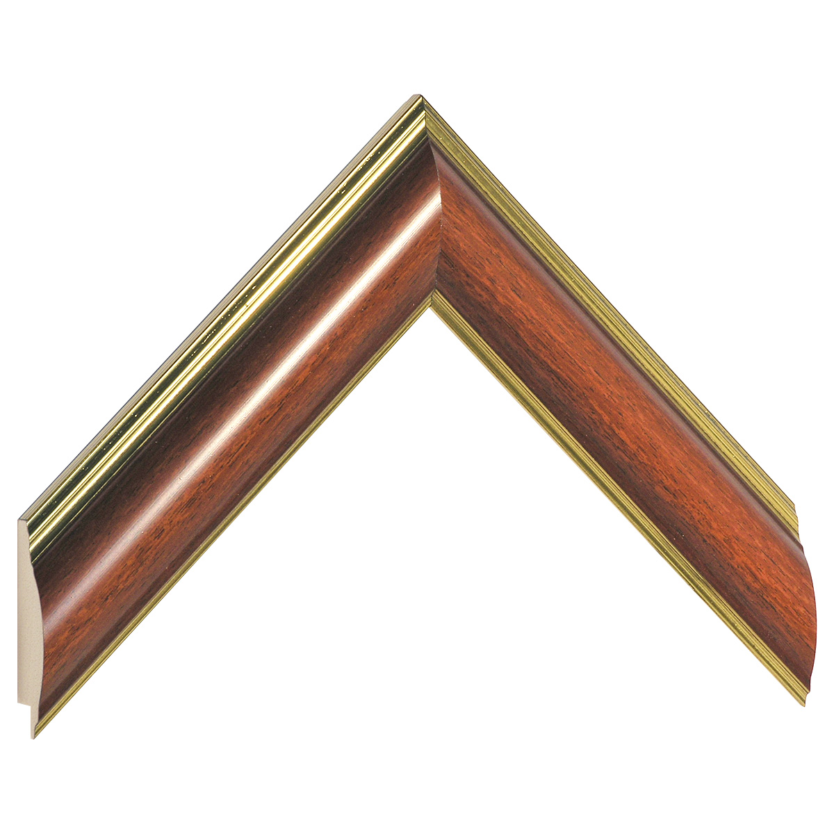 Moulding ayous jointed - Width 38mm - Mahogany - Sample