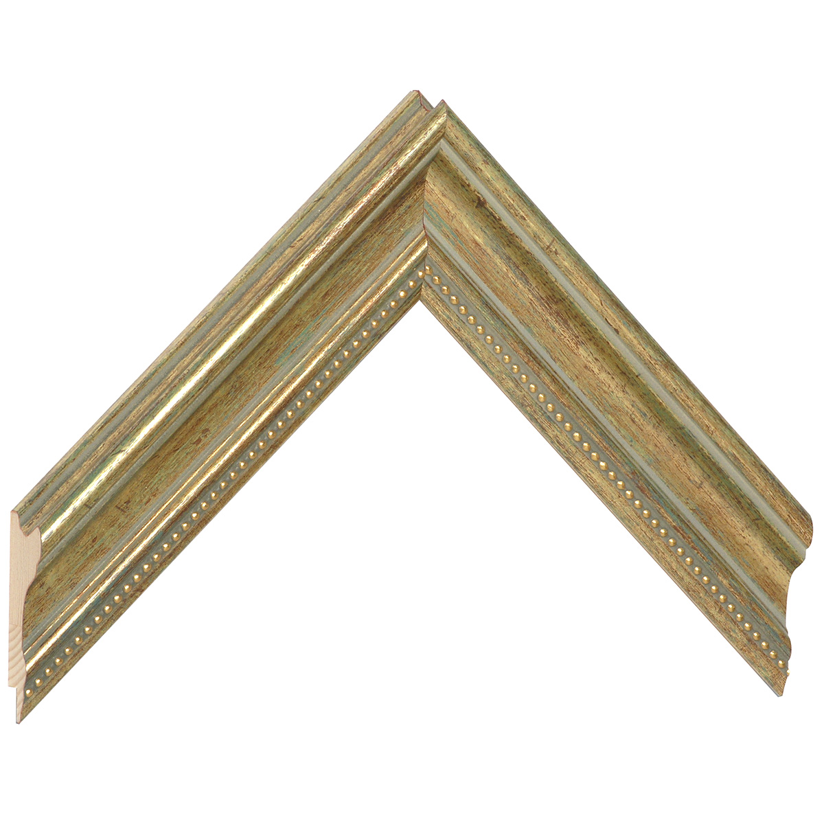 Moulding finger-jointed pine, width 38mm, height 26 - Bronze - Sample