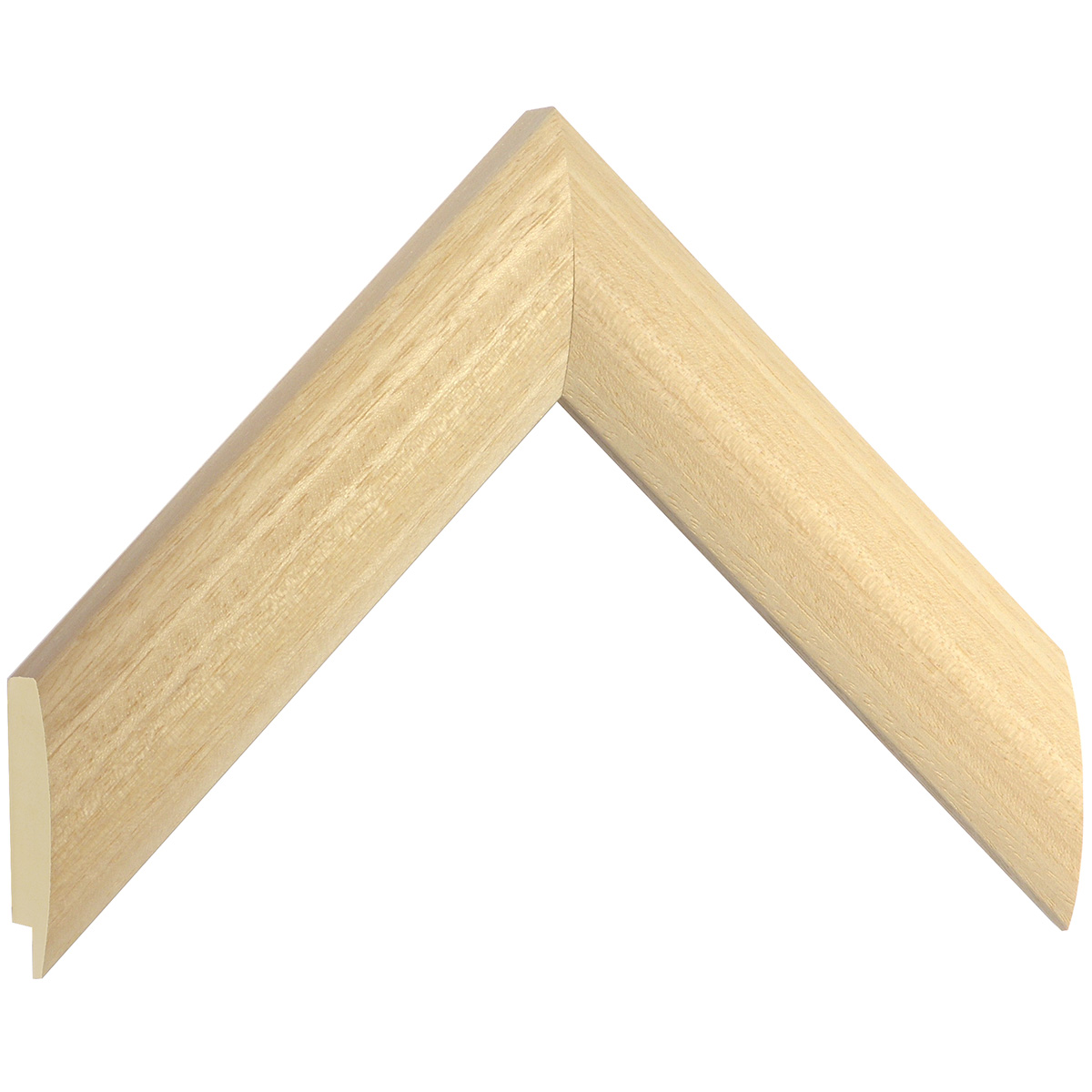 Moulding ayous, width 40mm, height 23mm, bare timber - Sample