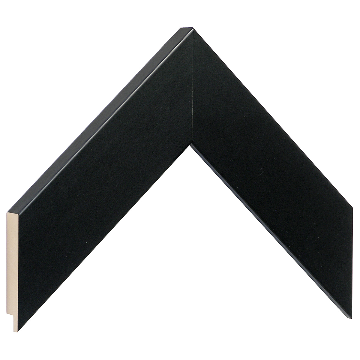 Moulding ayous, width 48mm height 20 - Black mat - Sample