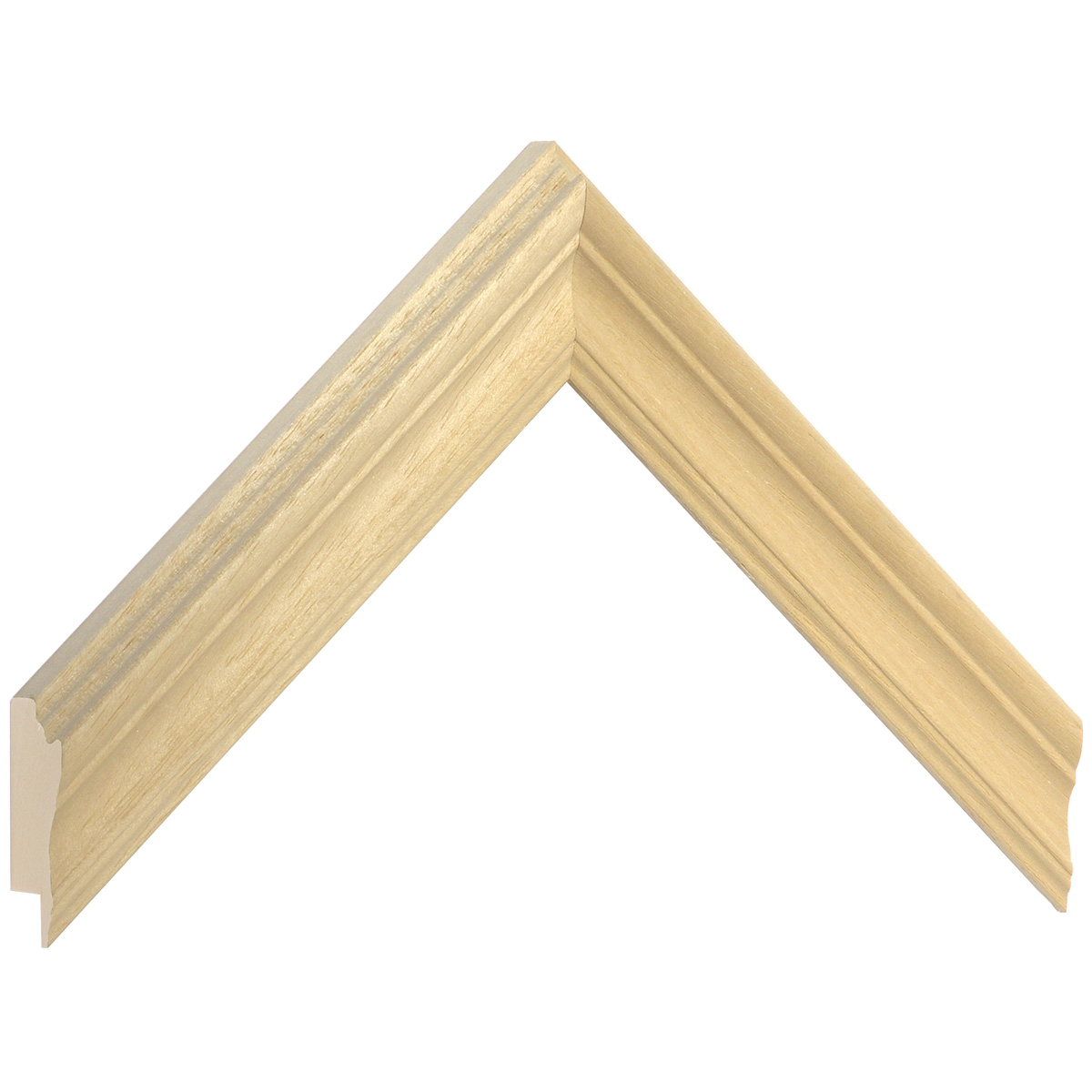Moulding ayous, width 33mm, height 30mm, bare timber - Sample