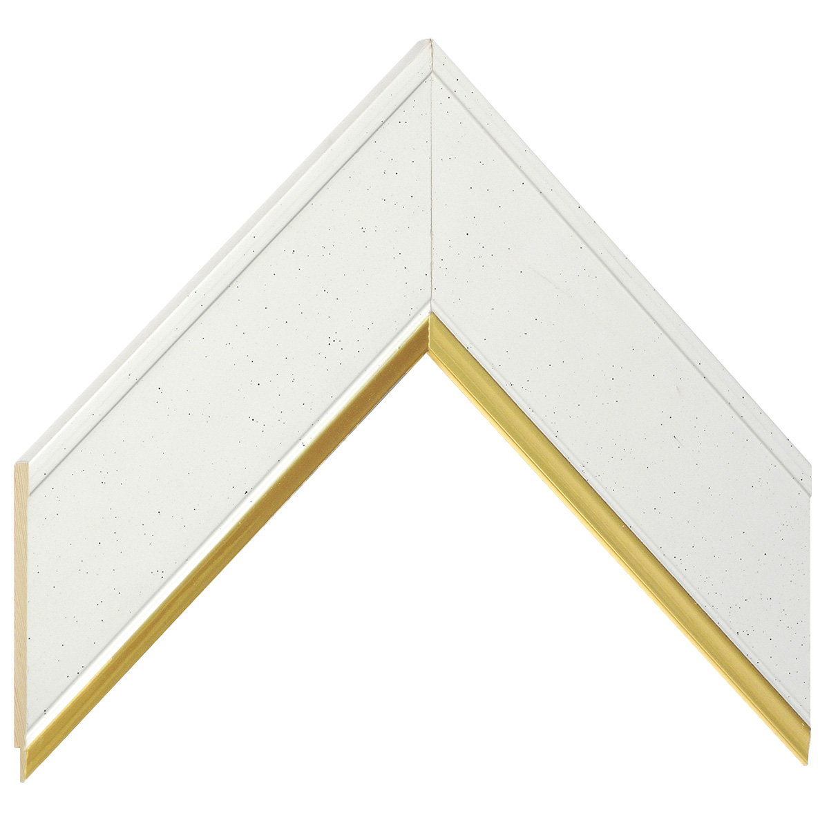 Liner ayous 55mm - flat, white, gold edge - Sample