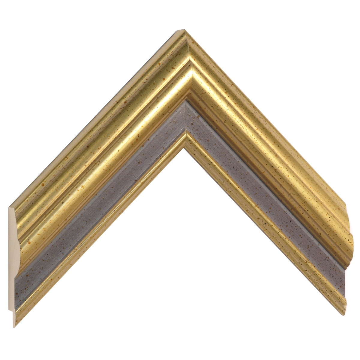 Moulding ayous 50mm - gold with purple band - Sample