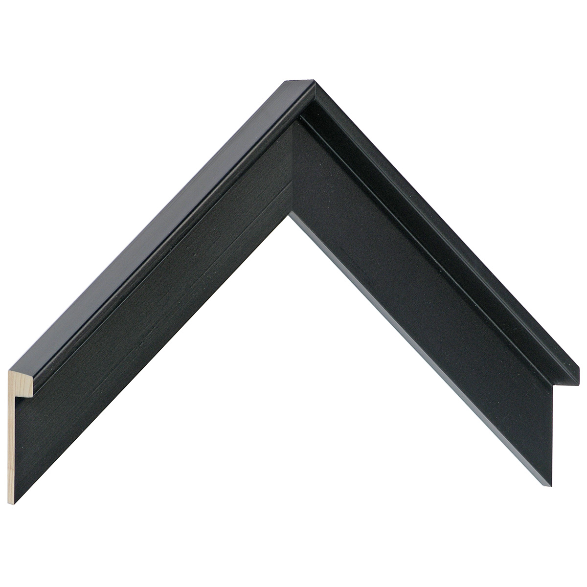 Moulding ayous L shape, width 34mm - Black - Sample