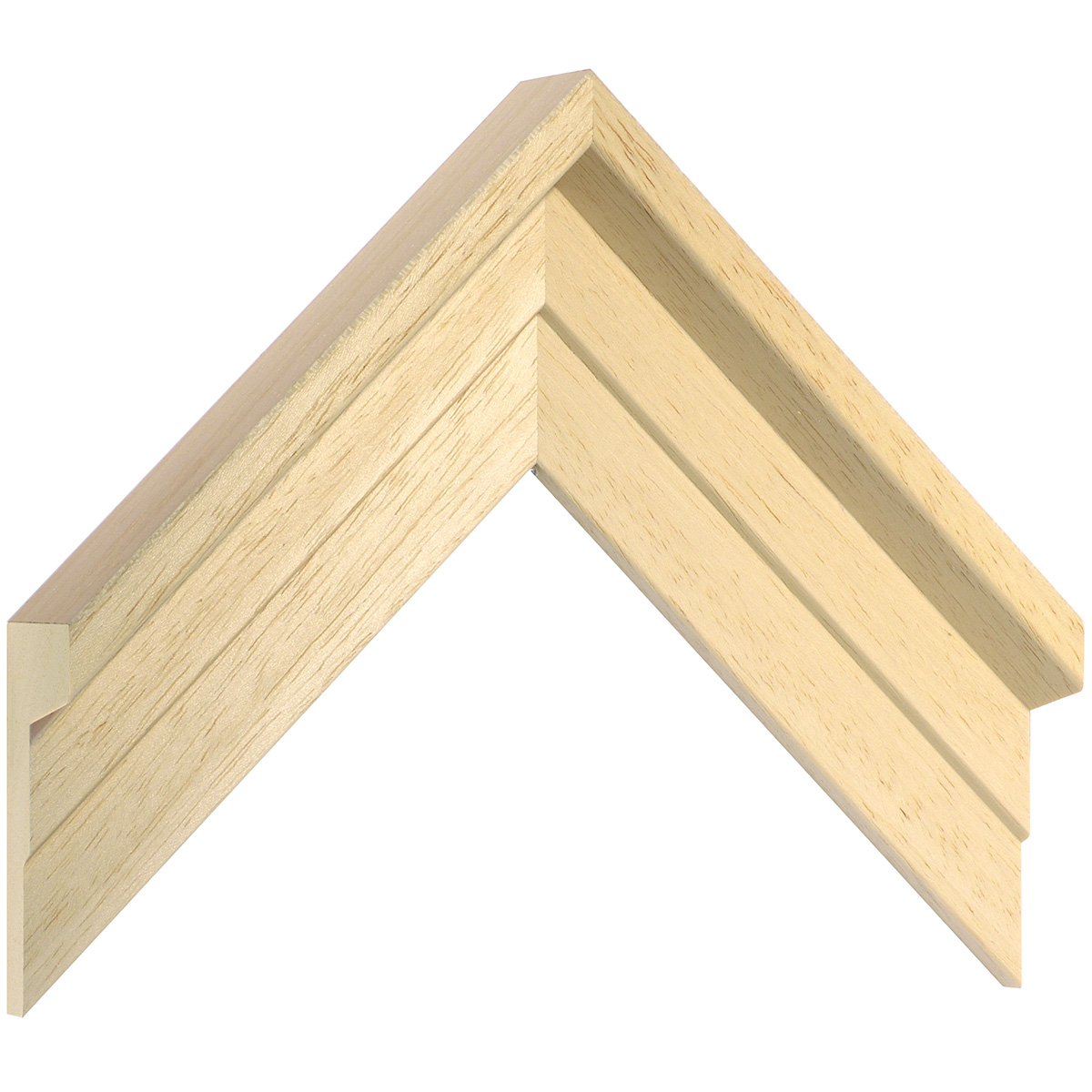 Moulding ayous Width 54mm Height 36 L-shaped bare timber - Sample
