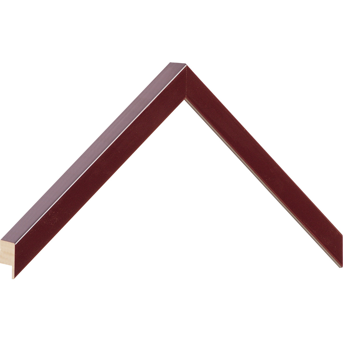 Moulding ayous, width 15mm height 25 - burgundy lacquered - Sample