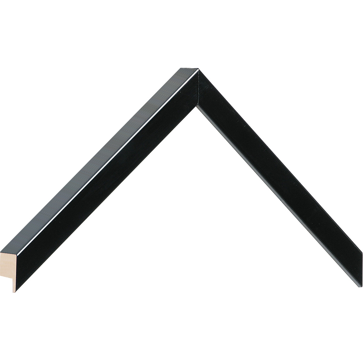 Moulding ayous, width 15mm height 25 - black lacquered - Sample