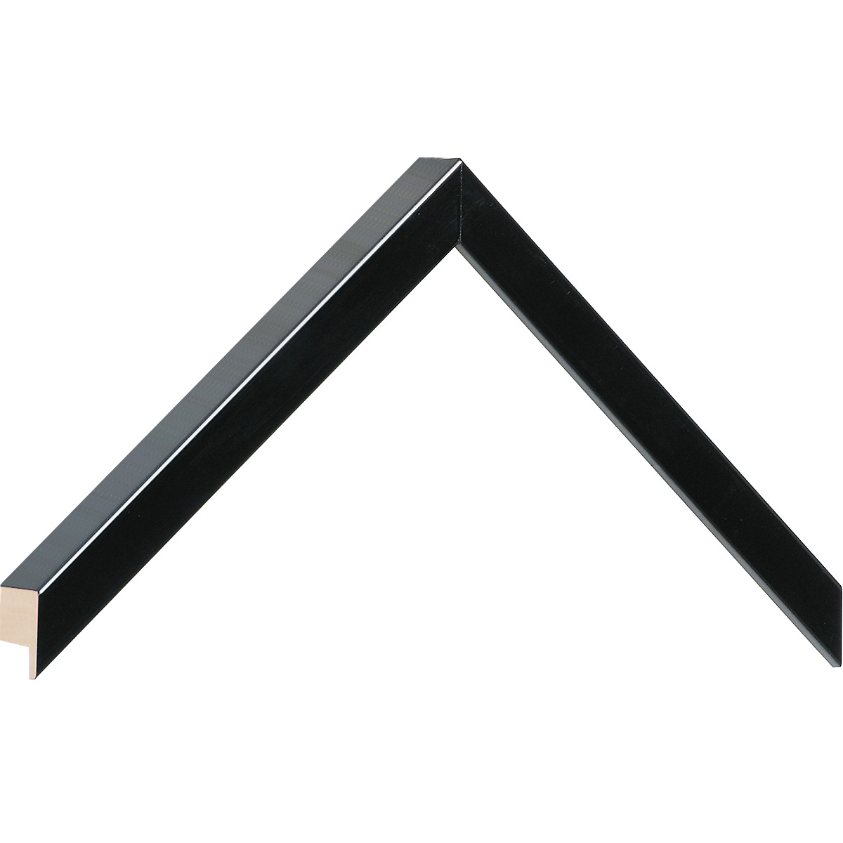 Moulding ayous, width 15mm, height 25 - Black lacquered - Sample