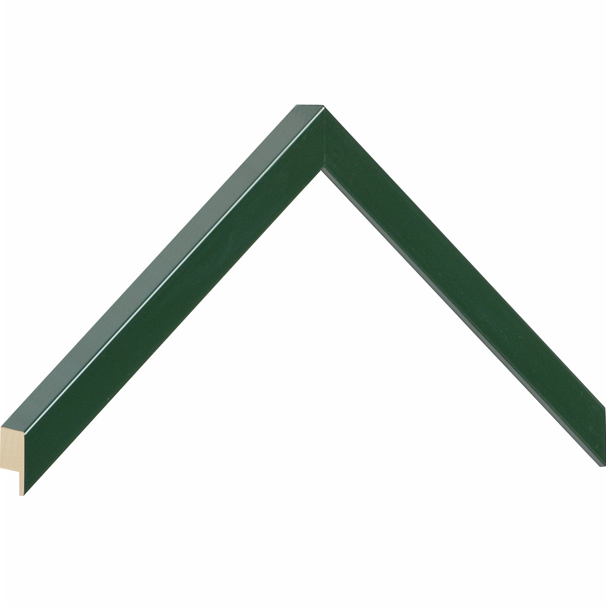 Moulding ayous, width 15mm height 25 - green lacquered - Sample