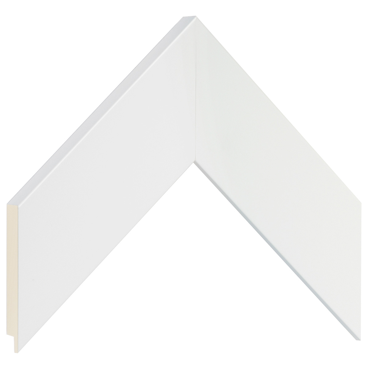 Moulding ayous, width 58mm height 20 - matt white - Sample