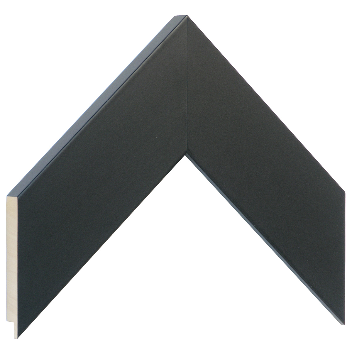 Moulding ayous, width 58mm height 20 - matt black - Sample