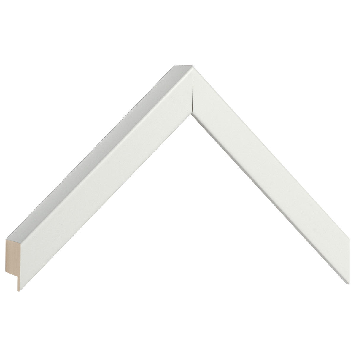 Moulding ayous, width 20mm height 32 - matt white - Sample