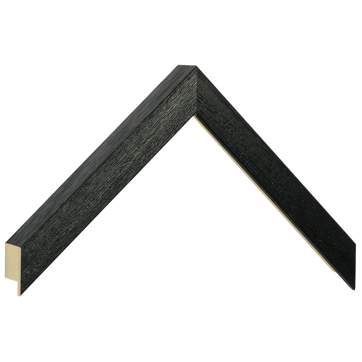 Moulding ayous, width 20mm height 32 - black, open grain - Sample