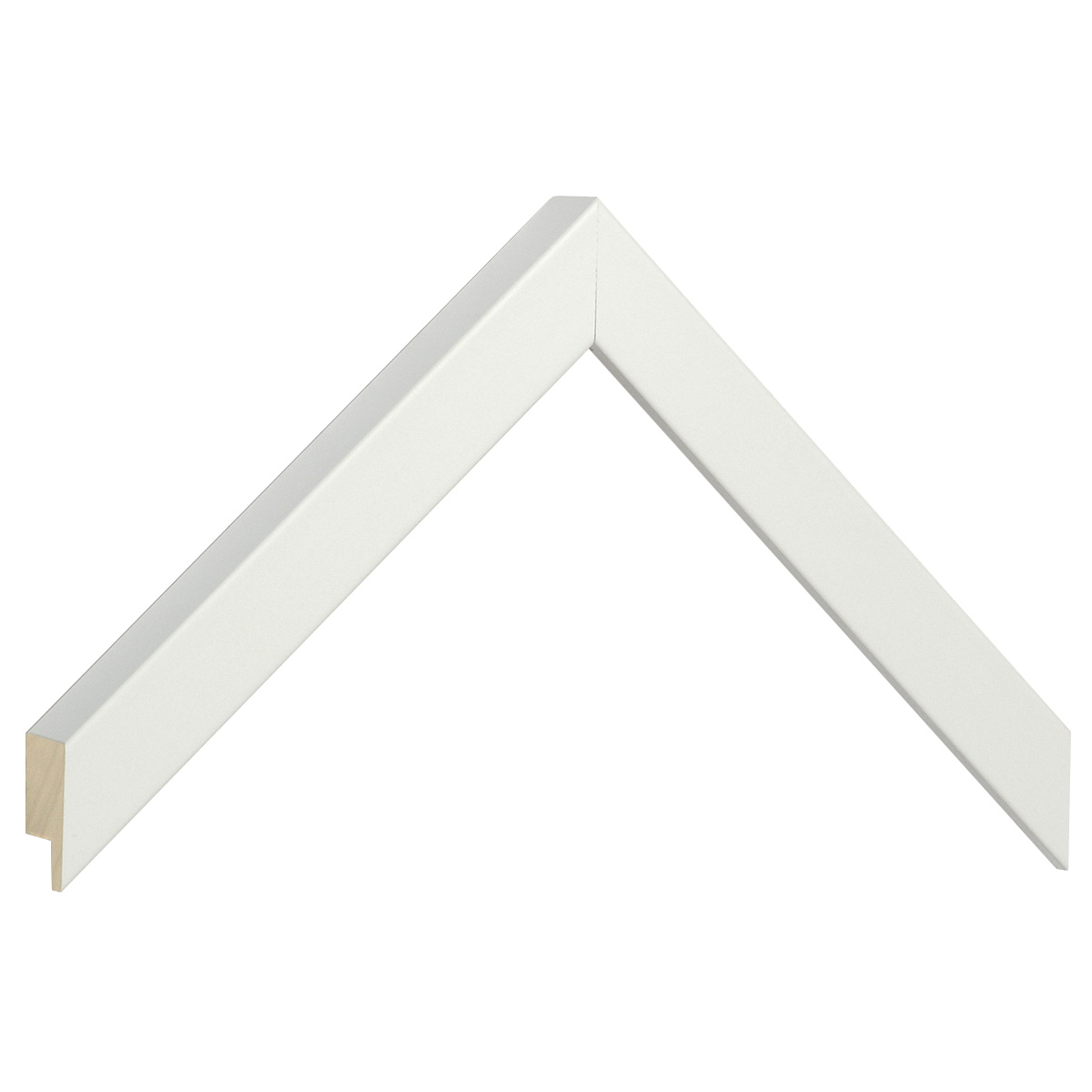 Moulding ayous, width 20mm height 25 - White, matt - Sample