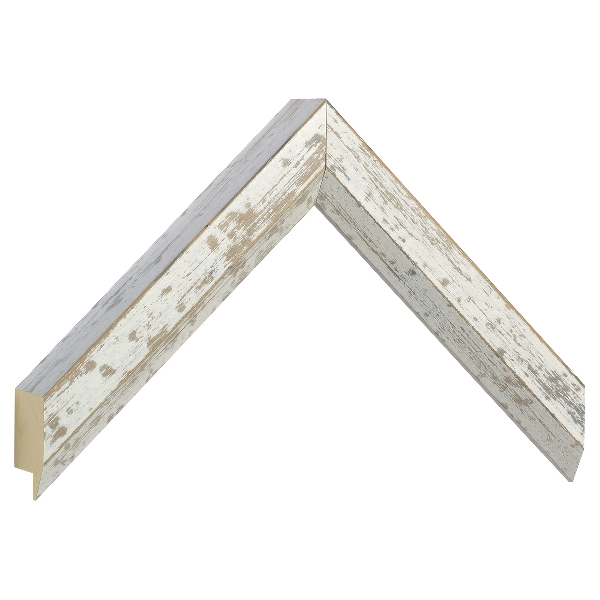 Moulding ayous, width 27mm, height 35, distressed white - Sample