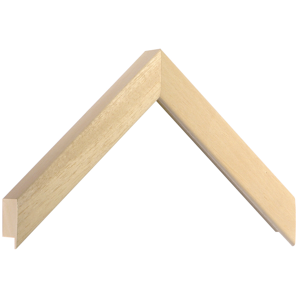 Moulding ayous, width 24mm, height 33mm, bare timber - Sample