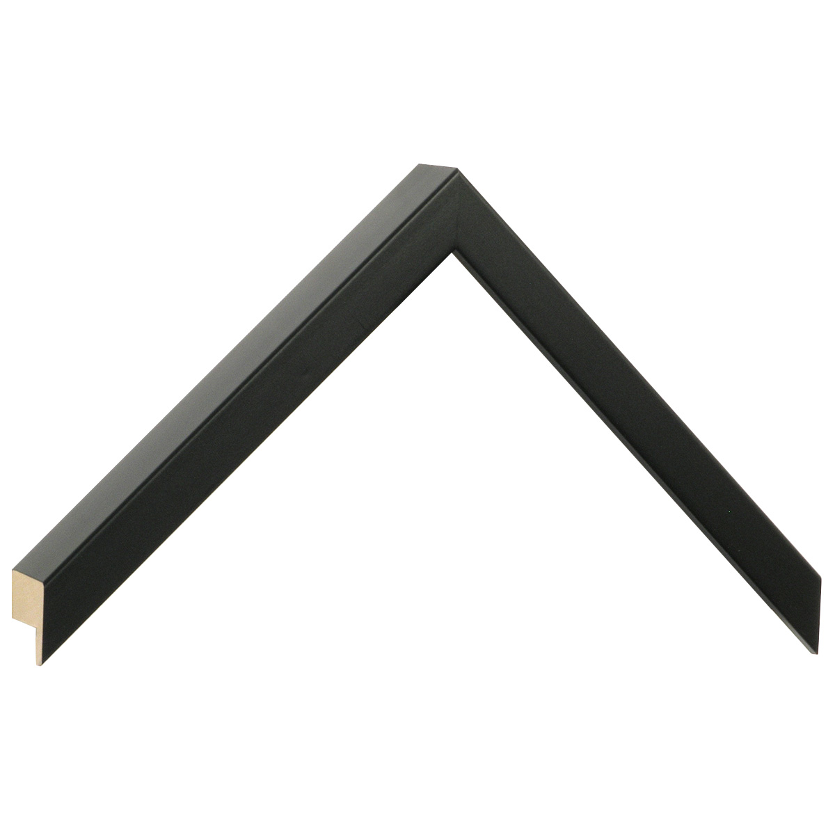 Moulding ayous, width 15mm height 32 - Black, mat - Sample