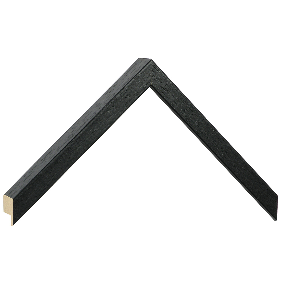 Moulding ayous, width 15mm height 32 - Black, open grain - Sample