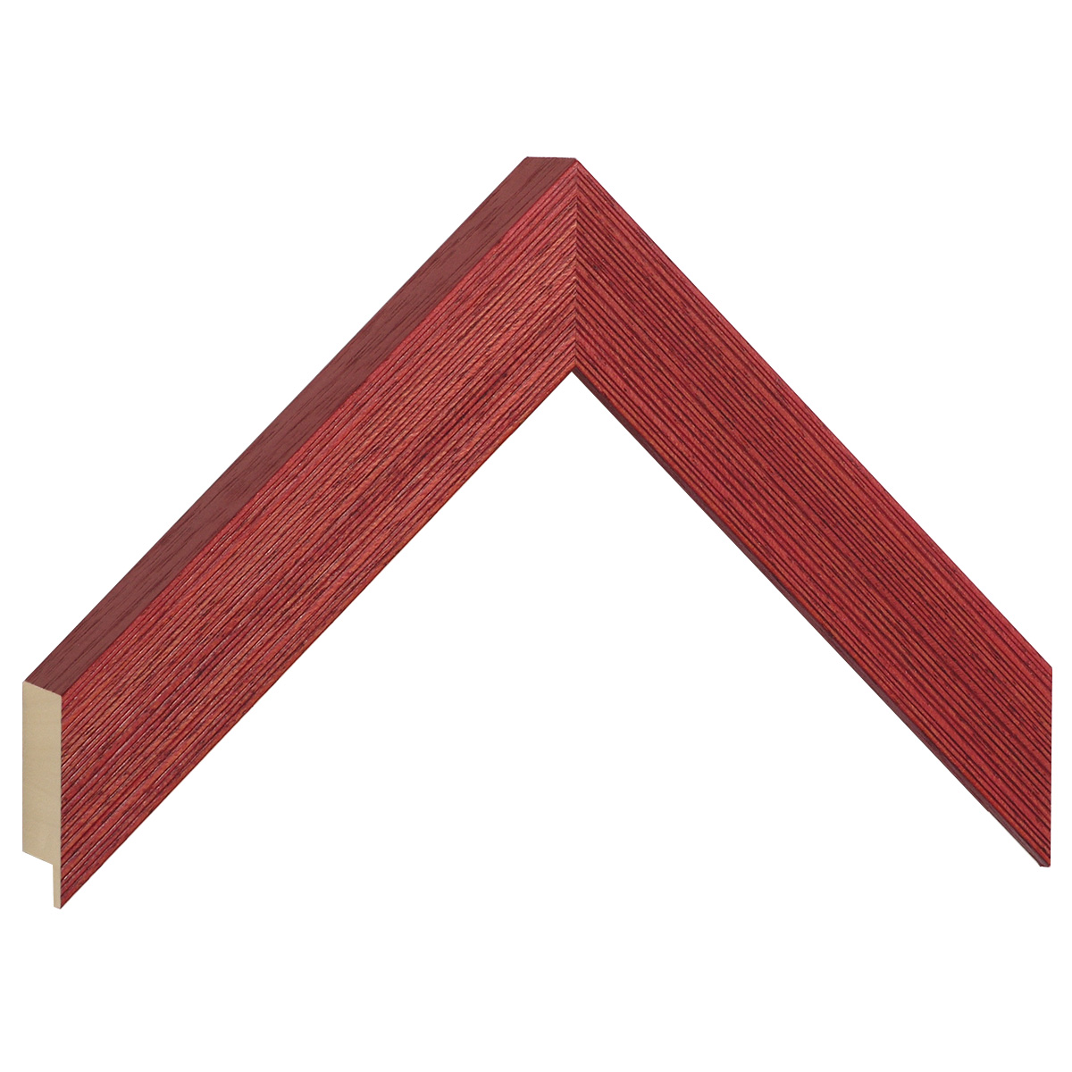 Moulding ayous, width 30mm height 32 - grooved red - Sample