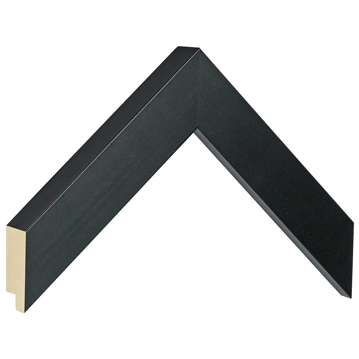 Moulding ayous jointed width 34mm height 34 - matt black - Sample