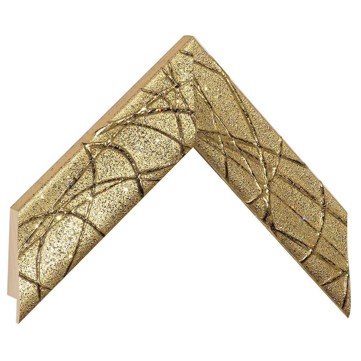 Moulding ayous, width 47mm, height 30 - gold with decorations - Sample
