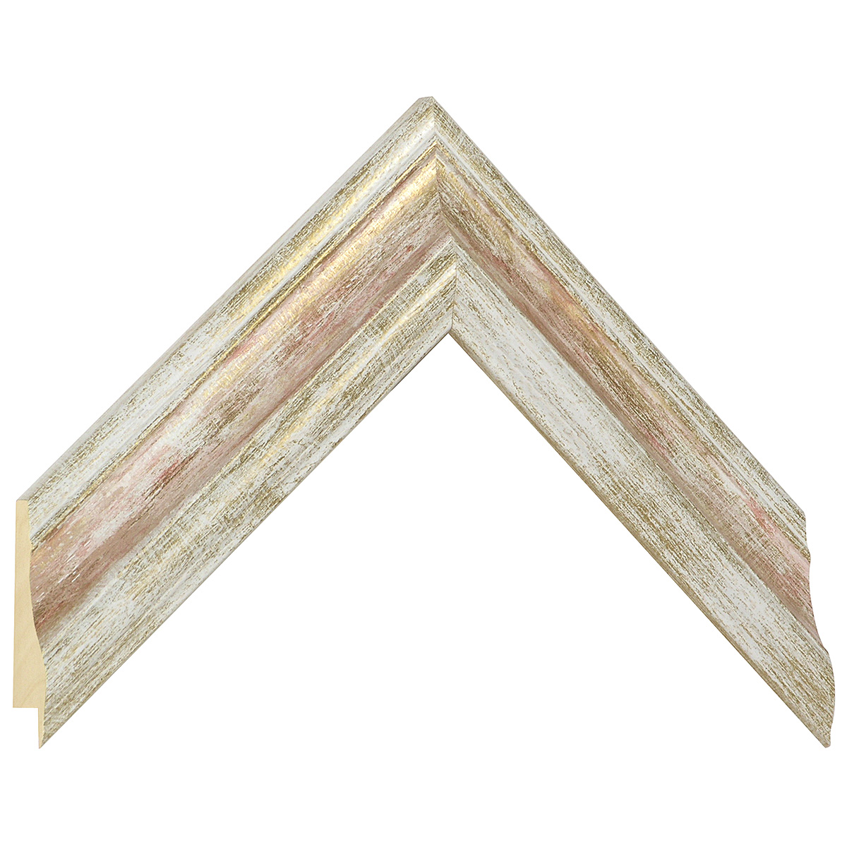 Moulding ayous, width 44mm, heigth 31 - Mottled ochre finish - Sample