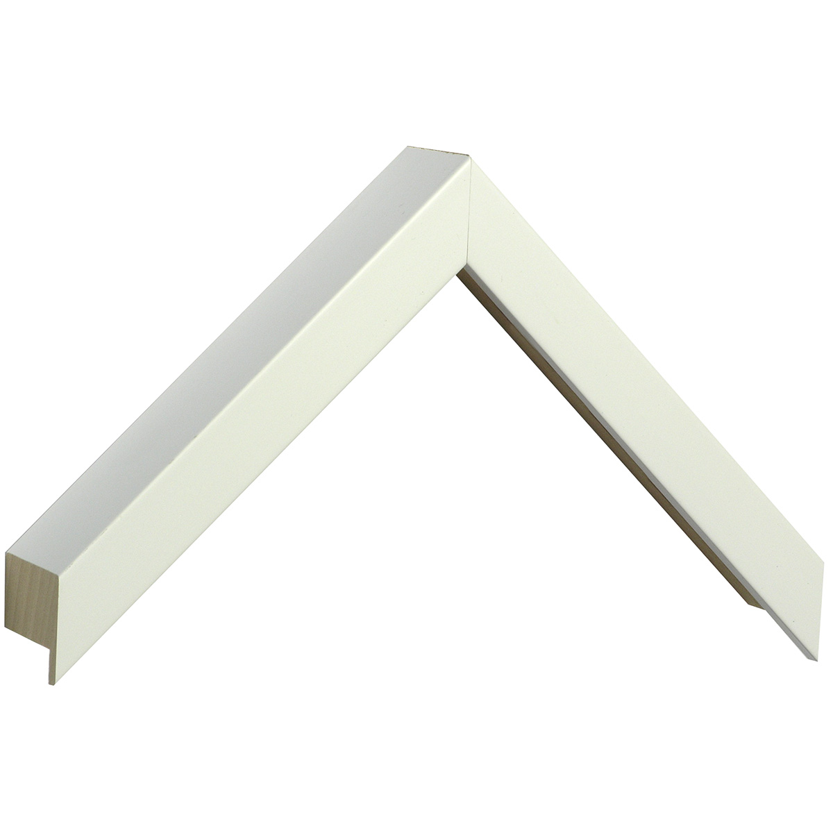 Moulding ayous, width 20mm height 45 - mat white - Sample