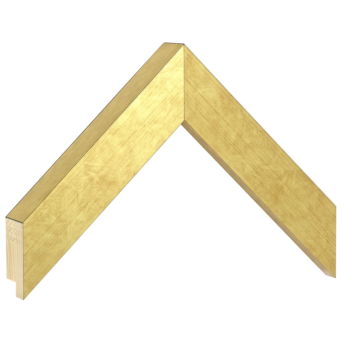 Moulding finger-jointed pine, width 67mm, height 32 - Gold - Sample