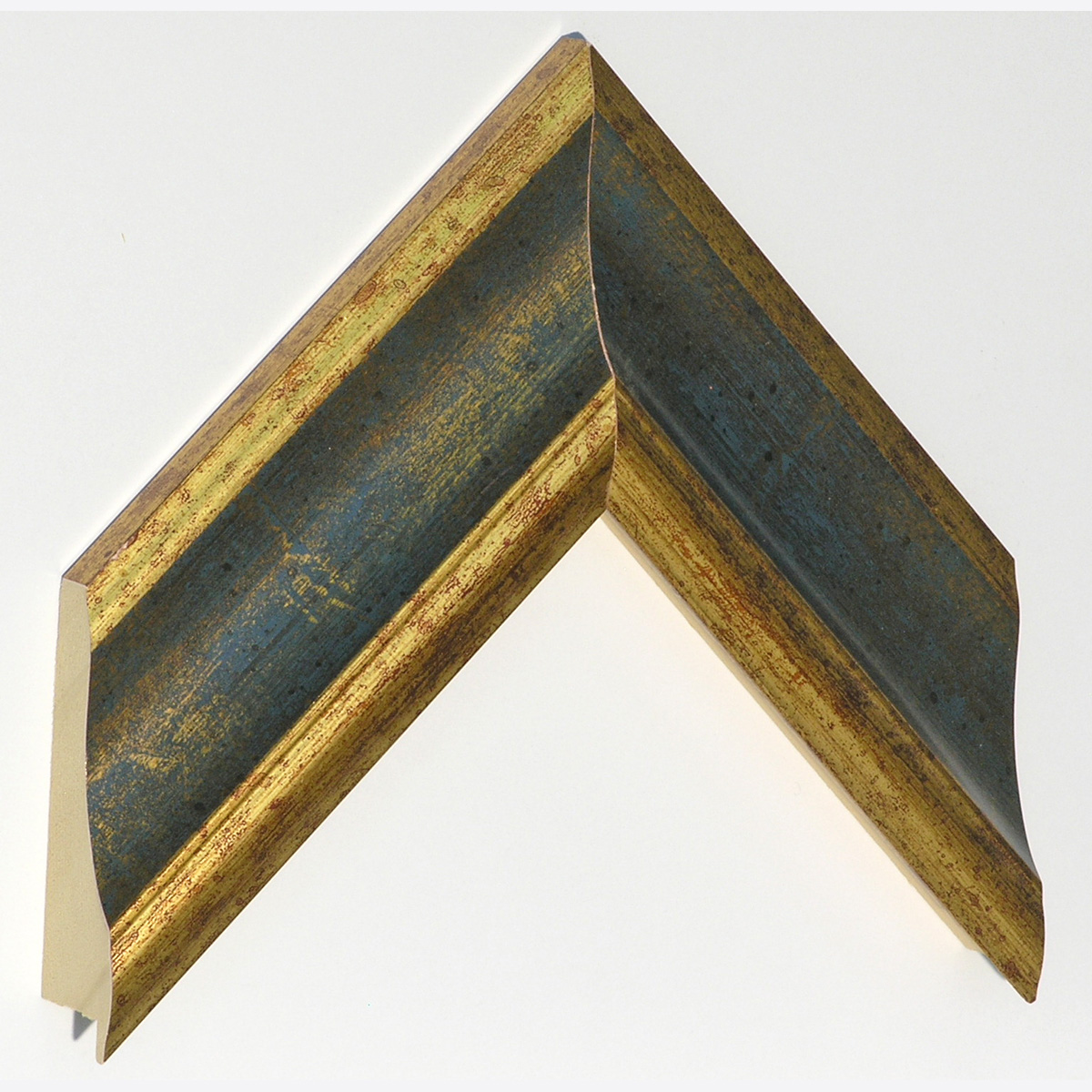 Moulding ayous, width 65mm, height 31 - gold with blueband - Sample