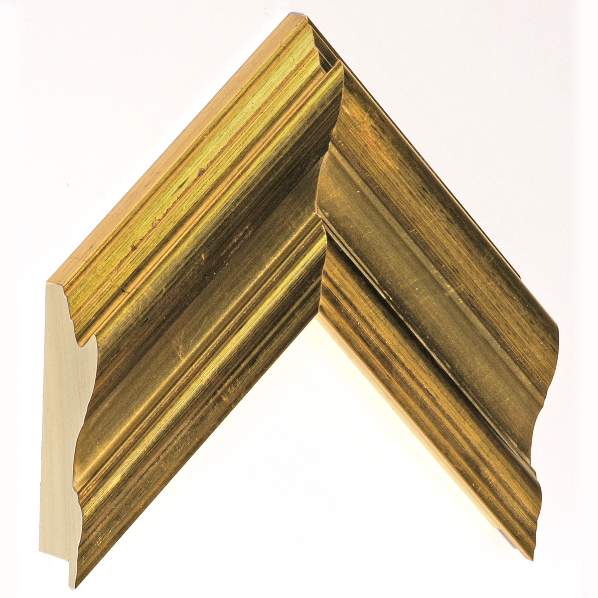 Moulding ayous, width 81mm, height 46 - distressed gold - Sample