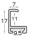 Aluminum moulding - Bronze finish - Profile